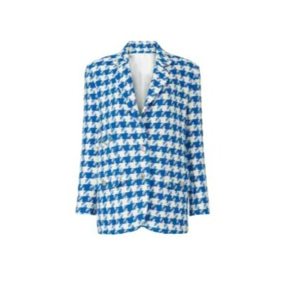 R-269. Sandro Floriane Houndstooth Blazer US 2 - Picture 2 of 7